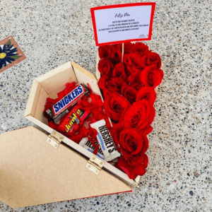 Rosas en Caja de Corazón