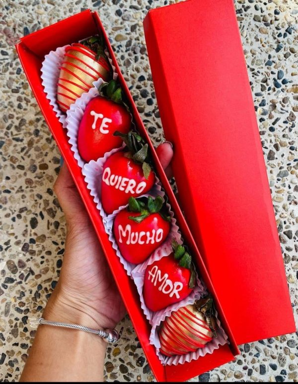 fresas con chocolates